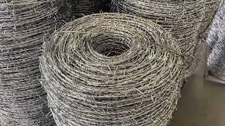 China Manufacturer Hot Dipped Galvanized High Tensile Barbed Wire [upl. by Postman761]