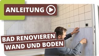 Bad neu gestalten  Boden und Wände im alten Badezimmer renovieren mit planeo [upl. by Mccallion951]