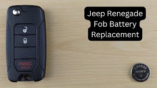 How To Replace or Change Jeep Renegade Remote Key Fob Battery 2015  2018 [upl. by Craggy]