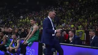 Sarunas Jasikevicius gets angry during FenerbahceZalgiris Euroleague Final Four semifinal [upl. by Elleinaj]