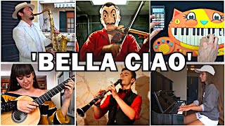 Who Played it Better Bella Ciao Sax Guitar Calculator Piano Violin Cat Piano Clarinet [upl. by Anoid]