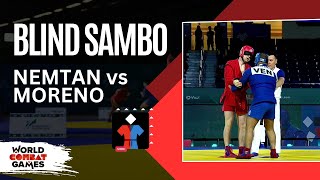 BLIND SAMBO NEMTAN Oleg MDA vs MORENO GARCIA Elder Luis VEN WORLD COMBAT GAMES 2023 [upl. by Waldack]