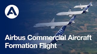 Airbus Commercial Aircraft  Formation Flight [upl. by Ennahteb]