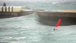 15ft Tidal Swing Creates Roping Wave inside French Inlet [upl. by Ailliw]