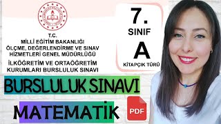 7SINIF BURSLULUK SINAVI 2024 MATEMATİK HAZIRLIK DENEMESİ SORULAR VE ÇÖZÜMLERİ [upl. by Eet]