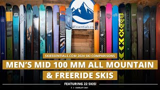 2024 Mens Mid100 mm Freeride Ski Comparison with SkiEssentialscom [upl. by Jezabelle]