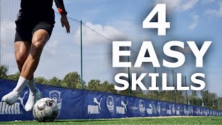 4 Easy Ball Mastery Skills  5 Minute Follow Along Ball Mastery Routine For Footballers [upl. by Haelhsa]