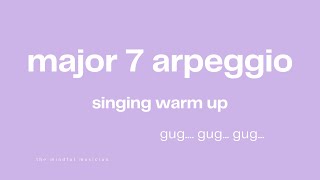 MAJOR 7 ARPEGGIO SINGING EXERCISE for female singers [upl. by Rebmac]