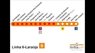 Linha 6 Laranja  Avisos sonoros  Metro São Paulo [upl. by Rheinlander]