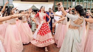 Bride Surprises Everyone With a Dance at the Baraat  Indian Wedding at Baltimore Harborplace Hotel [upl. by Sibella836]