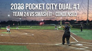 Team 24 vs Smash It Derby Girls  2023 Pocket City Dual 1 condensed Championship game [upl. by Ardussi360]