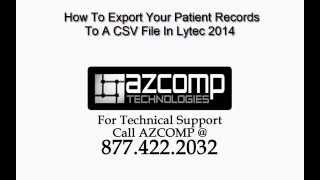 How To Export Your Patient Records To A CSV File In Lytec 2014 [upl. by Enida]