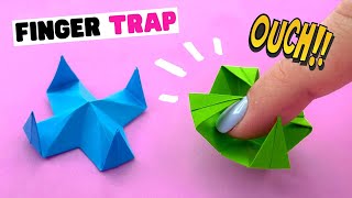 How to make DIY origami FINGER TRAP paper finger trap origami fidget toy [upl. by Rosenkranz]