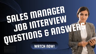 Sales Manager Interview Questions and Answers  sales manager roles responsibility  job description [upl. by Obla]