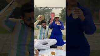 Sari aesthetics ki aisi taisi 🤣 baniya hubby picnic funny [upl. by Holman]