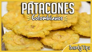 Como Hacer Patacones Colombianos Crocantes  Tostones Crocantes 💜 SandyTips [upl. by Lateehs]