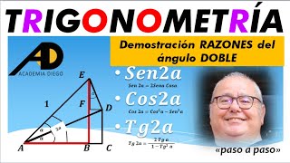 TRIGONOMETRÍA RAZONES ANGULO DOBLE ACADEMIADIEGO [upl. by Ikoek737]