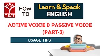 Spoken English  Active Voice amp Passive Voice  TSAT  Vasista English Classes [upl. by Arocet]