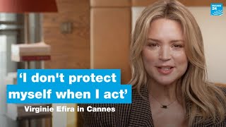 ‘I dont protect myself when I act’ Virginie Efira shines a light on coercive control at Cannes [upl. by Enalb]