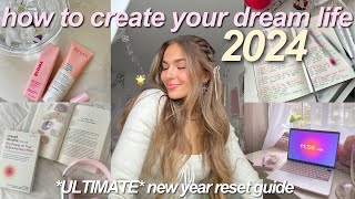 2024 ULTIMATE RESET GUIDE 🎀🧘🏼‍♀️🍵 new year goal setting vision boards amp journaling [upl. by Eihcir]