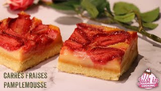 Recette des Carrés aux Fraises et Pamplemousse [upl. by Nyrahs891]