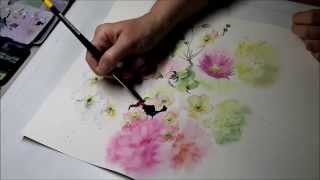 Sommerblumen  Aquarell  Demonstration Teil 5 [upl. by Gervais]