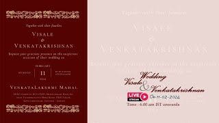 11022024 Visale amp Venkatakrishnan  Wedding [upl. by Annawad605]