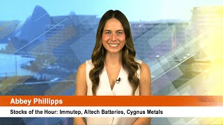 Stocks of the Hour Immutep Altech Batteries Cygnus Metals [upl. by Johen545]