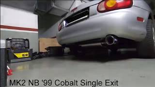 Mazda Miata MX5 MK2 NB Stock vs Cobalt Exhaust [upl. by Caton476]