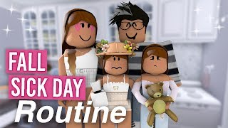 Fall Sick Day Routine  Bloxburg Roleplay  alixia [upl. by Hnahk]