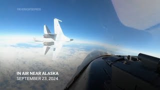 Video shows Russian jet zooming by within feet of US plane [upl. by Ebbie]