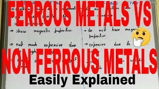 Ferrous Metals vs Non Ferrous MetalsDifference between ferrous metals and nonferrous metals [upl. by Ainavi]