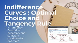 Indifference Curves  Tangency Condition and Optimal Choice  6 [upl. by Alika]