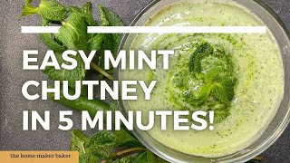 How to Make Pudina Chutney  Quick amp Easy Mint Chutney Recipe [upl. by Anitnuahs]