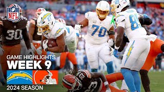 Los Angeles Chargers vs Cleveland Browns  2024 Week 9 Game Highlights [upl. by Selway]