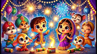 Deepavali Vachindi Re 🎶  Telugu Diwali Song for Kids with Lyrics and SingAlong [upl. by Aerdnak]