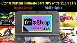 Tutorial  New 3DS V111 y 112  Instalar juegos Custom Firmware y Free Shop [upl. by Smaj849]