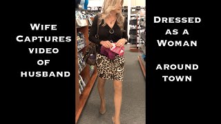 Wife Captures Video of Husband Dressed as Woman Around Town [upl. by Eelynnhoj]