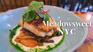 Eating at Meadowsweet NYC An AFFORDABLE Michelin Star Restaurant [upl. by Sine]