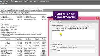 EViews10 Heteroskedasticity and Robust Standard Errors vcerobust standarderors gls wls ols [upl. by Ardie]