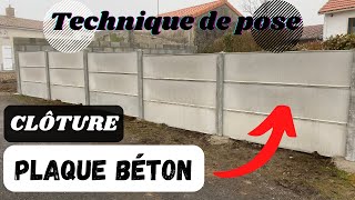 Comment poser une clôture béton mur de clôture en plaque béton [upl. by Adrell979]