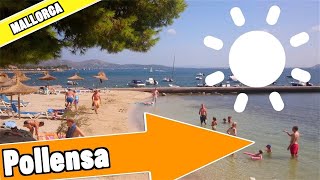 Puerto Pollensa Majorca Spain Tour of beach and resort [upl. by Ahsiekat346]