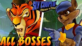 Sly Cooper 4 Thieves in Time  All Bosses No Damage [upl. by Nylcoj]