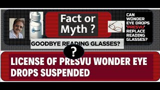 presbyopiaeyedropsreadingglass CAN AN EYE DROPS REPLACE READING GLASSES  THEN WHY SUSPENDED [upl. by Sihtam]