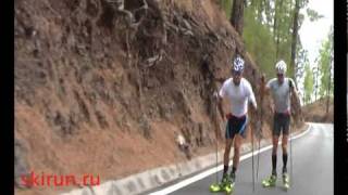 Legkov amp Chernousov roller ski Tenerife [upl. by Azelea]