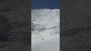 Some drone footage of one of the guys on our Peak Lenin expedition Showing the scale difference [upl. by Arahas]