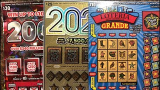 WIN🍀🍀200X 2025 and Lotteria🤑🤑CA lottery Scratchers🍀🍀🤑🤑 [upl. by Auqenahc]