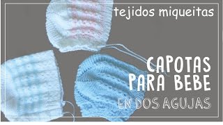 Tutorial para tejer capota para bebé [upl. by Selec294]