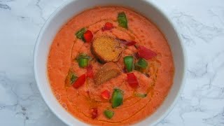 HOW TO MAKE GAZPACHO SOUP  Authentic Gazpacho Recipe  Cold Tomato Soup Recipe [upl. by Arraik732]