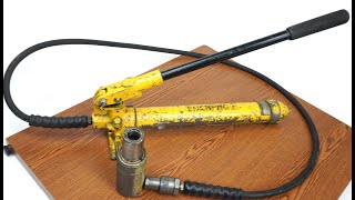 Enerpac P39 Single Speed High Pressure Steel Hand Pump W Cylinder [upl. by Goldie]